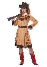 APPROX X15 ASSORTED ADULT FANCY DRESS TO INCLUDE CALIFORNIA COSTUMES 01528L COWGIRL - ANNIE OAKLEY - ADULT COSTUME CHARACTER SIZED, BROWN, LARGE.