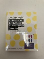 50 X LAGUNA MOON SOAK OFF UV/LED GEL NAIL POLISH 6 COLOUR THEMED COLLECTION .