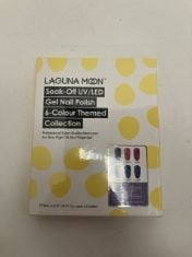 50 X LAGUNA MOON SOAK OFF UV/LED GEL NAIL POLISH 6 COLOUR THEMED COLLECTION .