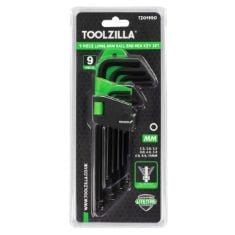 15 X TOOLZILLA ALLEN KEY SET - 9 PIECE HEX KEY SET WITH ADVANCED BALL END DESIGN AND PRECISION MACHINED TIPS FOR EASY FIXING, HIGHER STRENGTH AND DURABILITY (BIKE TOOLS).