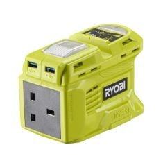 RYOBI RY18BI150B 18V ONE+ CORDLESS GEN 2 BATTERY INVERTER (BARE TOOL), GREEN.