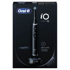 ORAL-B IO SERIES 10 ELECTRIC TOOTHBRUSH + REPLACEMENT BRUSH, BLUETOOTH, 7 BRUSHING MODES, COACHING, 1 TRAVEL BAG, 1 BAG, BLACK/ COSMIC BLACK (PACKAGING MAY VARY).