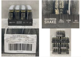 7 X OPTIMUM NUTRITION HIGH PROTEIN VANILLA SHAKE 330ML X 12 PACK BBE:28/12/2024