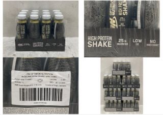 7 X OPTIMUM NUTRITION HIGH PROTEIN VANILLA SHAKE 330ML X 12 PACK BBE:28/12/2024