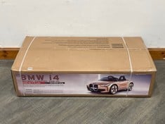 BMW I4 BATTERY POWERED RIDE-ON KIDS ELECTRIC CAR IN WHITE 12V -RRP £144