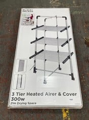 BLACK + DECKER 3 TIER HEATED AIRER & COVER 300W - MODEL NO. BXAR0007E