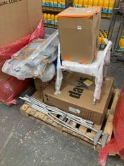 PALLET OF ASSORTED ITEMS TO INCLUDE WALKING CRUTCHES