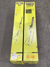 2 X RYOBI ONE 18V CORDLESS POLE HEDGE TRIMMER-RRP £300