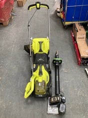 3 X ASSORTED ITEMS TO INCLUDE RYOBI 18V ONE+ 33CM CORDLESS LAWN MOWER OLM1833B