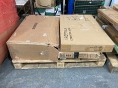 PALLET OF ASSORTED ITEMS TO INCLUDE TREETALK COMPUTER DESK (CD2-RB)