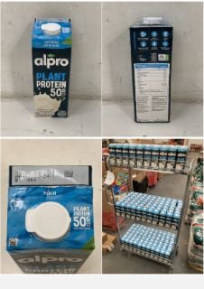 APPROX 198 X ALPRO PLANT PROTEIN 50G LONG LIFE DRINK 1L - BBE: 09/2024 - TOTAL LOT RRP £297 (COLLECTION ONLY) (CAGE NOT INCLUDED)