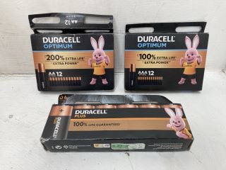 2 X BOXES OF ASSORTED ITEMS TO INCLUDE DURACELL OPTIMUM AA BATTERIES - 12 PACK (CAGE NOT INCLUDED)