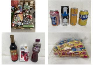 PALLET OF ASSORTED DRINKS TO INCLUDE QTY OF RUBICON STILL DELUXE GUAVA DRINK 1L - BBE: 07/2024 (COLLECTION ONLY)