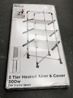 BLACK AND DECKER 3 TIER HEATED AIRER AND COVER 300W