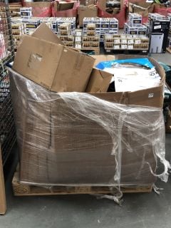 PALLET OF ASSORTED ITEMS TO INCLUDE SEALY 450MM WALL MOUNTED CONVEX MIRROR