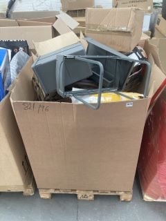 PALLET OF ASSORTED ITEMS TO INCLUDE EMUCA LOW RECYCLING BIN IN DARK GREY