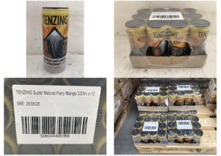 6 X TENZING SUPER NATURAL FIERY MANGO DRINK 12 X 330ML - BBE: 06/2026 - TOTAL LOT RRP £102 (COLLECTION ONLY)