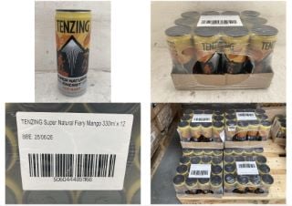 6 X TENZING SUPER NATURAL FIERY MANGO DRINK 12 X 330ML - BBE: 06/2026 - TOTAL LOT RRP £102 (COLLECTION ONLY)