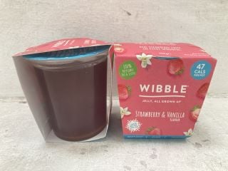 15 X WIBBLE STRAWBERRY AND VANILLA JELLY POTS 12 X 150G - BBE: 10/11/24 - TOTAL LOT RRP £168