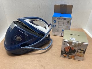 3 X HOUSEHOLD ITEMS TO INCLUDE TEFAL PRO EXPRESS CARE IRON IN BLUE: LOCATION - A2