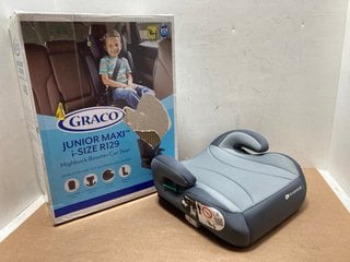 GRACO JUNIOR MAXI I-SIZE R129 HIGHBACK BOOSTER CAR SEAT TO INCLUDE KINDERKRAFT BACKLESS CAR SEAT: LOCATION - A2