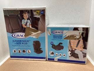 GRACO JUNIOR MAXI I-SIZE R129 HIGHBACK BOOSTER CAR SEAT TO INCLUDE GRACO BOOSTER MAX R129 ISOFIX BACKLESS BOOSTER: LOCATION - A2