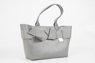 TED BAKER LARGE KNOT BOW TOTE BAG IN GREY - RRP £129: LOCATION - FRONT BOOTH