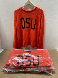 8 X STADIUM BY BAMBOA ORANGE MESH SWEATER SIZE XL: LOCATION - A6