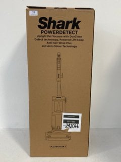 SHARK POWER DETECT UPRIGHT DUOCLEAN VACUUM - MODEL NO: AZ3900UKT - RRP £349.99: LOCATION - FRONT BOOTH