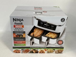 NINJA FOODI MAX DUAL ZONE 9.5L AIR FRYER - MODEL NO: AF400UKWH - RRP £229.99: LOCATION - FRONT BOOTH