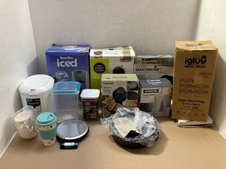 QTY OF HOUSEHOLD ITEMS TO INCLUDE BREVILLE ICED COFFEE MAKER & TUMBLER: LOCATION - A10