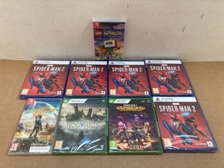 QTY OF CONSOLE GAMES TO INCLUDE 5 X SPIDER-MAN 2 FOR PS5 (PLEASE NOTE: 18+YEARS ONLY. ID MAY BE REQUIRED): LOCATION - A14