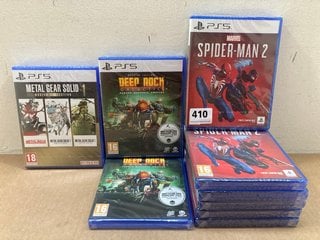 QTY OF CONSOLE GAMES TO INCLUDE 6 X SPIDER-MAN 2 FOR PS5 (PLEASE NOTE: 18+YEARS ONLY. ID MAY BE REQUIRED): LOCATION - A14