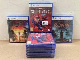 QTY OF CONSOLE GAMES TO INCLUDE 6 X SPIDER-MAN 2 FOR PS5 (PLEASE NOTE: 18+YEARS ONLY. ID MAY BE REQUIRED): LOCATION - A14