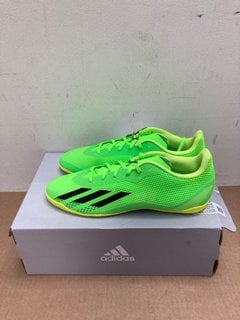 ADIDAS X SPEED PORTAL 4 TURF FOOTBALL BOOTS IN GREEN/YELLOW - UK 11: LOCATION - A15