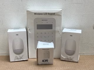 4 X ASSORTED HIKVISION ITEMS TO INCLUDE 2 X HIKVISION DS-PDP15P-EG2-WE WIRELESS PIR DETECTOR: LOCATION - A15