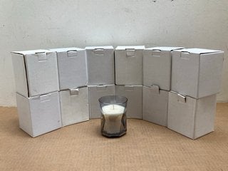 12 X ANONYMOUS LONDON CANDLES IN CLEAR GREY: LOCATION - A15