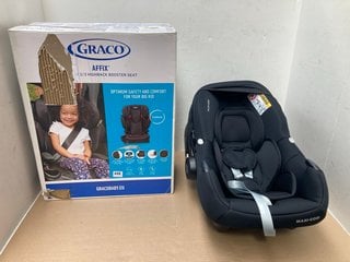 GRACO AFFIX GROUP 2/3 HIGHBACK BOOSTER SEAT TO INCLUDE MAXI COSI CABRIO FIX I-SIZE INFANT CAR SEAT: LOCATION - B15