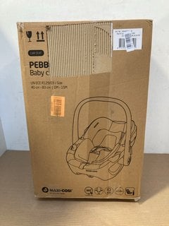 MAXI COSI PEBBLE 360 CAR SEAT IN BLACK: LOCATION - B14