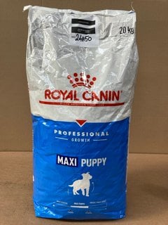 ROYAL CANIN MAXI PUPPY DRY FOOD / 20KG - BBE: 05/07/2025: LOCATION - B8