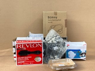 QTY OF HOUSEHOLD ITEMS TO INCLUDE REVLON CLASSIC EDITION HAIR DRYER AND VOLUMISER: LOCATION - B7