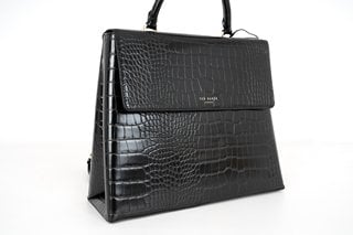 TED BAKER CROC EFFECT BACKPACK IN BLACK - RRP £119: LOCATION - FRONT BOOTH