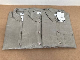 3 X ITCHI IHHOULO SH T-SHIRT IN CHAMPAGNE SILVER UK SIZE XS & M- COMBINED RRP £164: LOCATION - B5