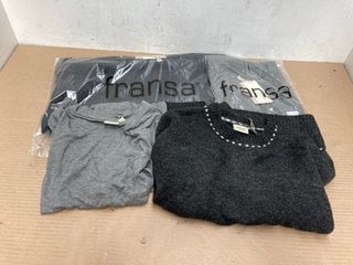 2 X FRANSA FRSOFFI TEE IN GREY SIZE M TO INCLUDE 2 X FRANSA FRELISE SWEATER IN BLACK SIZE M: LOCATION - B2