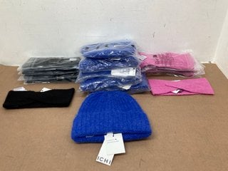 8 X CLOTHING ACCESSORIES TO INCLUDE 6 X ICHI BEANIE HAT IN BLUE ONE SIZE: LOCATION - B1