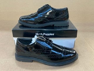 HUSH PUPPIES VERITY BROGUE LEATHER WOMENS SHOES IN BLACK SIZE UK 6: LOCATION - C2