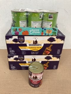 2 X WAINWRIGHTS VARIETY PACK OF 12 CANS OF DOG FOOD TO INCLUDE 6 X CANS OF EDGARD COOPER DOG FOOD: LOCATION - C3