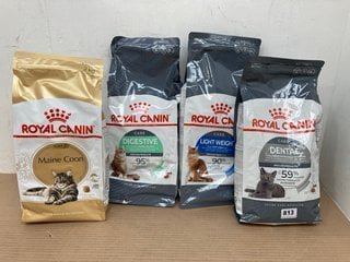 4 X ROYAL CANIN PET FOOD TO INCLUDE 1.5KG DENTAL CARE CAT FOOD: LOCATION - C3