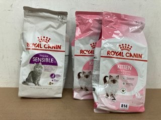 2 X ROYAL CANIN KITTEN FOOD TO INCLUDE ROYAL CANIN SENSIBLE CAT FOOD: LOCATION - C3