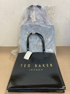 2 X TED BAKER LARGE CRINKLE ICON BAG IN BLACK: LOCATION - C5